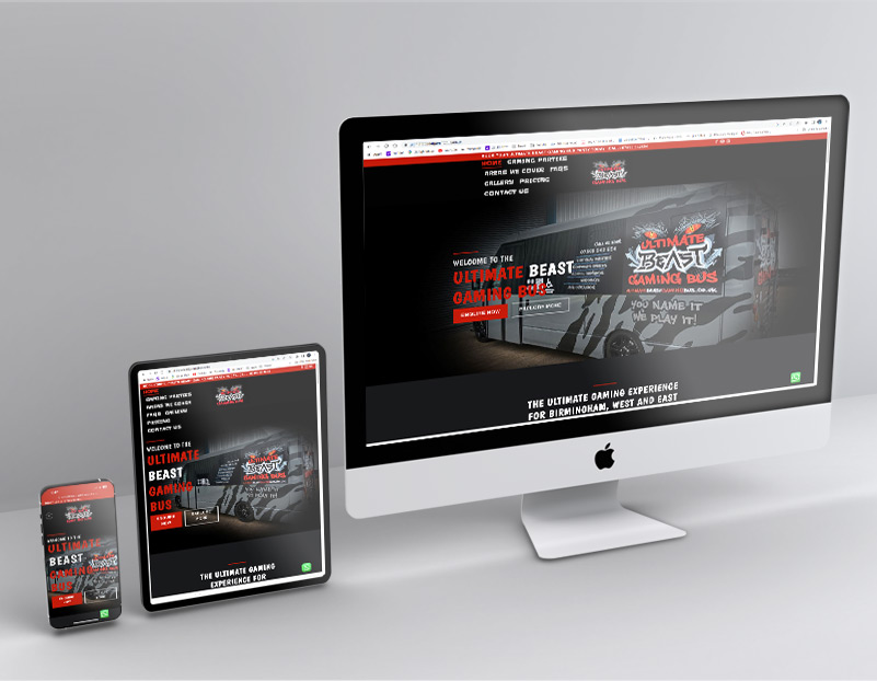 Ultimate Beast Gaming Bus Website Design Responsive Website