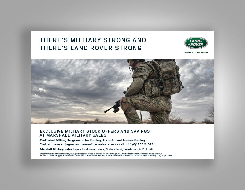 Advertising Campaign for Jaguar Land Rover Military Army