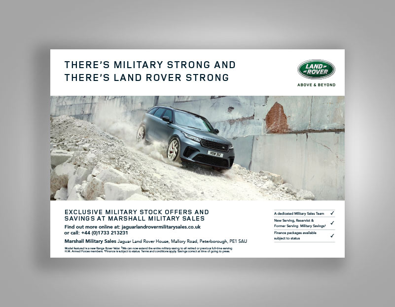 Specialist press advertising Advertising Campaign for Jaguar Land Rover Military Army